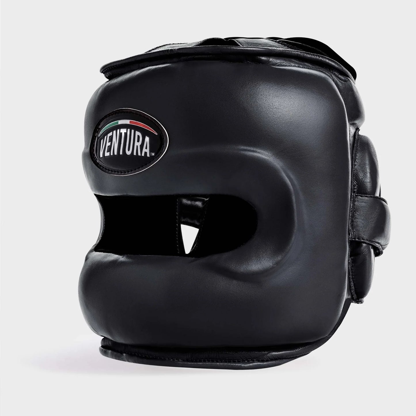 CASQUE DE BOXE AVEC BARRE FACIALE EN CUIR VÉRITABLE