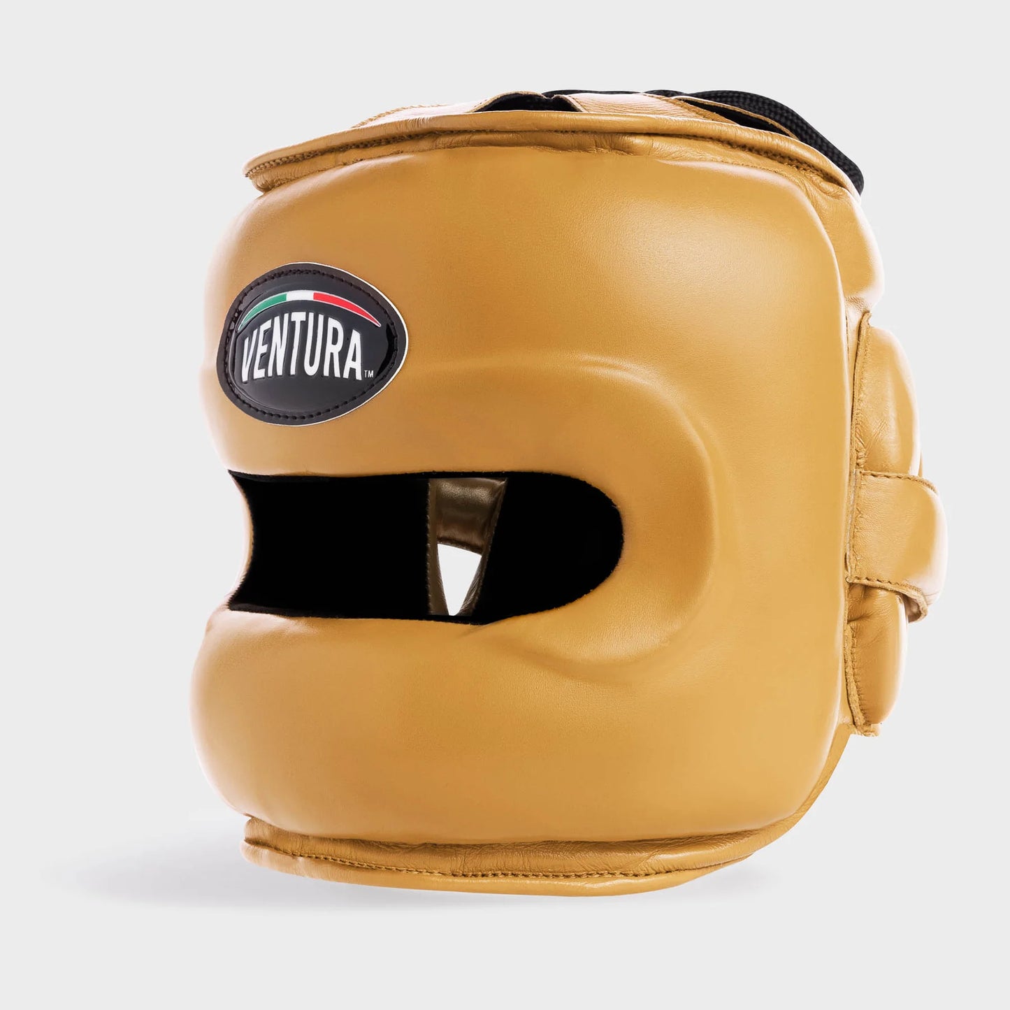 CASQUE DE BOXE AVEC BARRE FACIALE EN CUIR VÉRITABLE