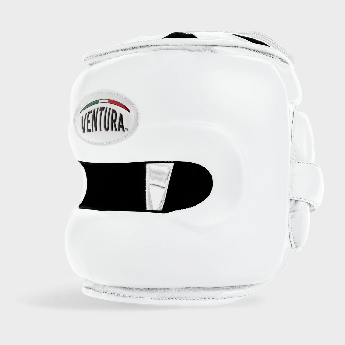 CASQUE DE BOXE AVEC BARRE FACIALE EN CUIR VÉRITABLE