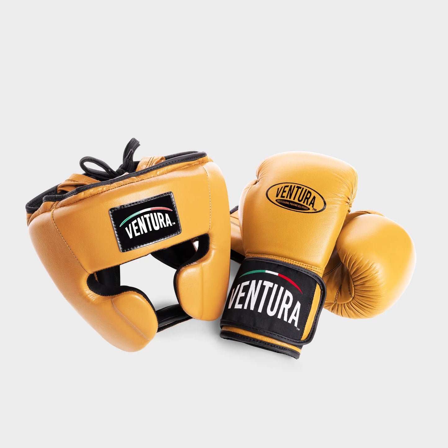 GANTS + CASQUE DE BOXE EN CUIR VÉRITABLE