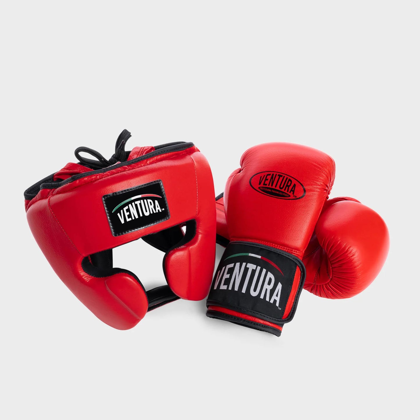 GANTS + CASQUE DE BOXE EN CUIR VÉRITABLE