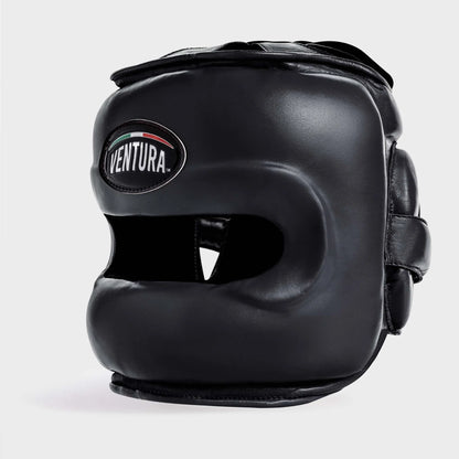 CASQUE DE BOXE AVEC BARRE FACIALE EN CUIR VÉRITABLE
