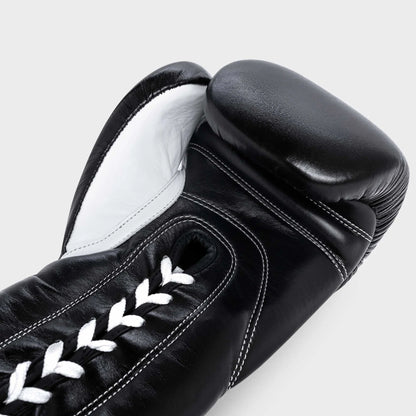 GANTS DE BOXE À LACETS EN CUIR VÉRITABLE
