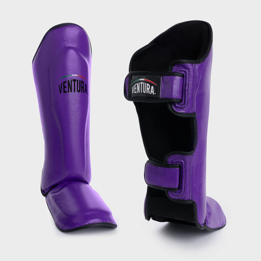 PROTÈGE-TIBIAS EN CUIR VÉRITABLE MUAY THAI, KICK BOXING E MMA