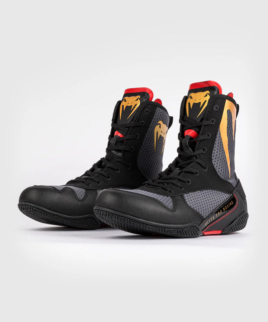 Chaussures de boxe Venum Elite - Gris Orage/Or