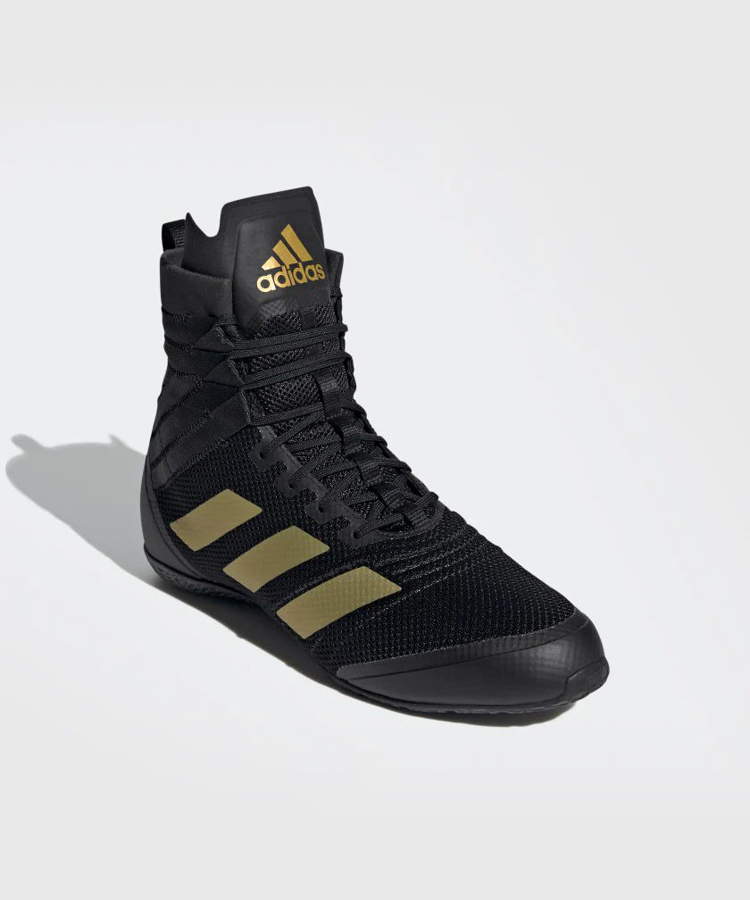 Chaussures de boxe Adidas Speedex 18 - Noir/Or Mat